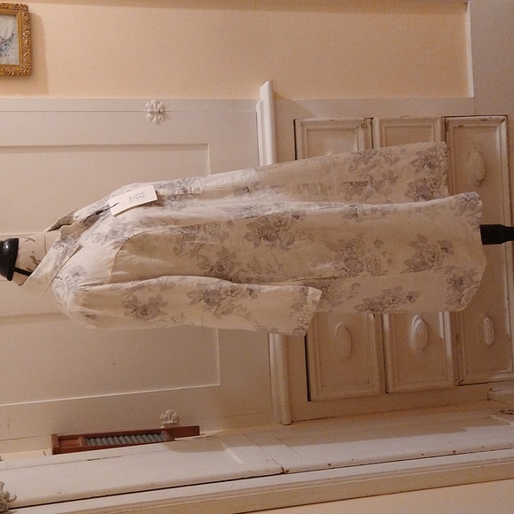 NWT Malvin print white and gray dress Sz L - Picture 5 of 9